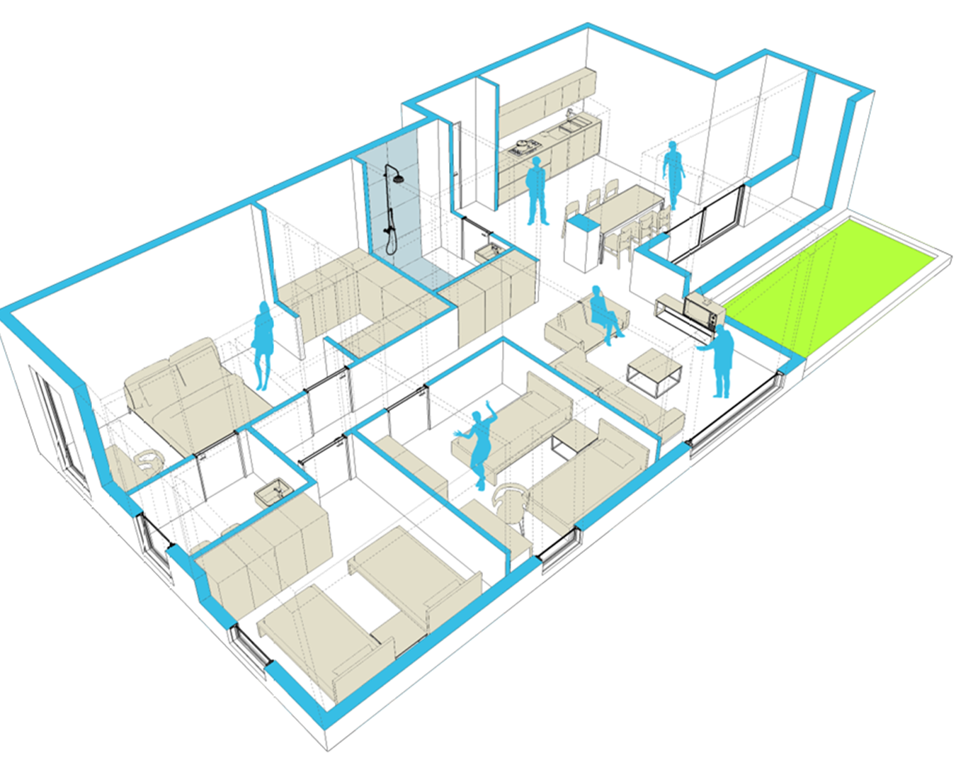3+1 Apartment Layout