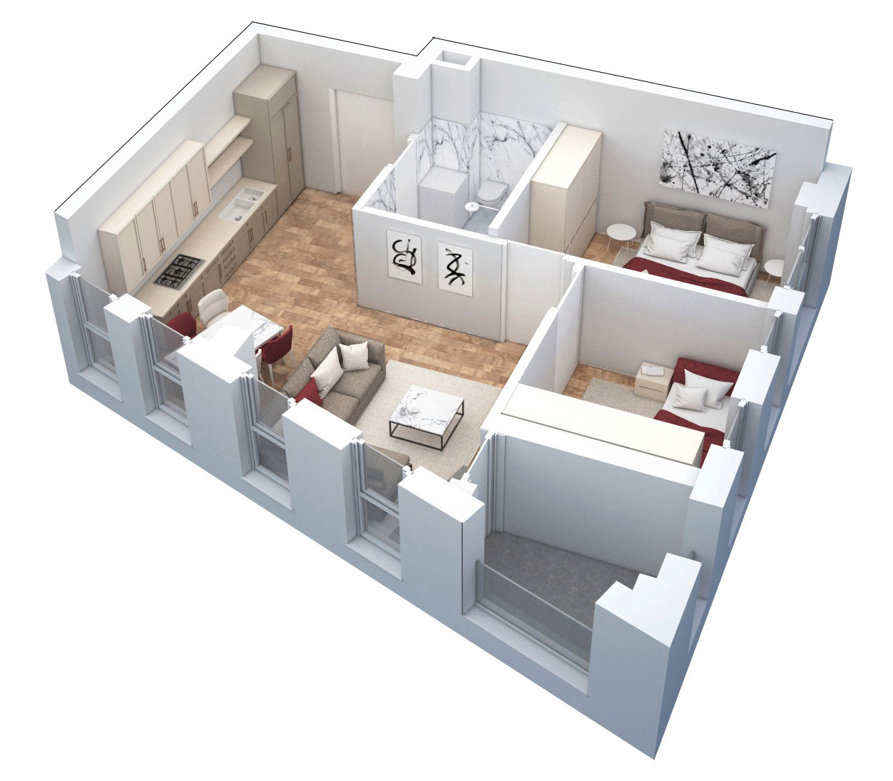 Apartamente me cmim okazion  1+1,2+1,3+1 ne Tirane.